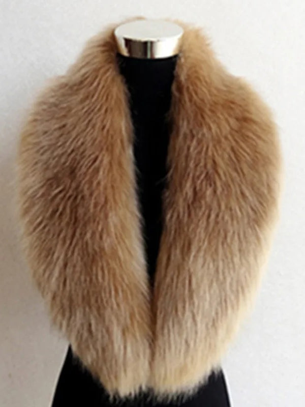 Women's Winter Warm Faux Fox Fur Collar Scarf