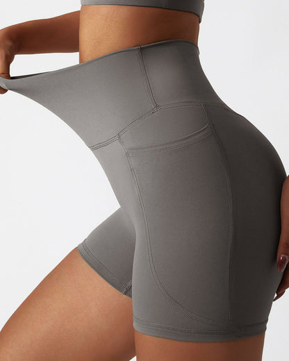 Quick-Dry Biker Shorts with Pockets