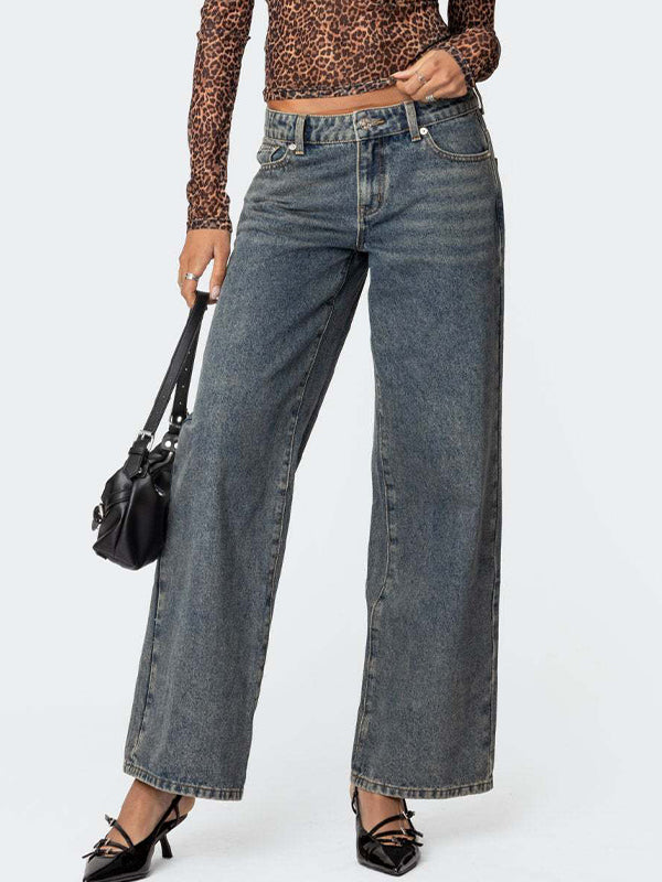 Fashion Love Leopard Pattern Boyfriend Jeans