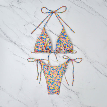 Golden Bloom Floral One-Piece Swimsuit