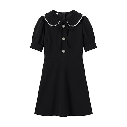 Evie A-Line Dress with Spliced Collar