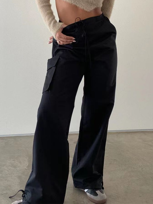 Pocket Drawstring Cargo Pants