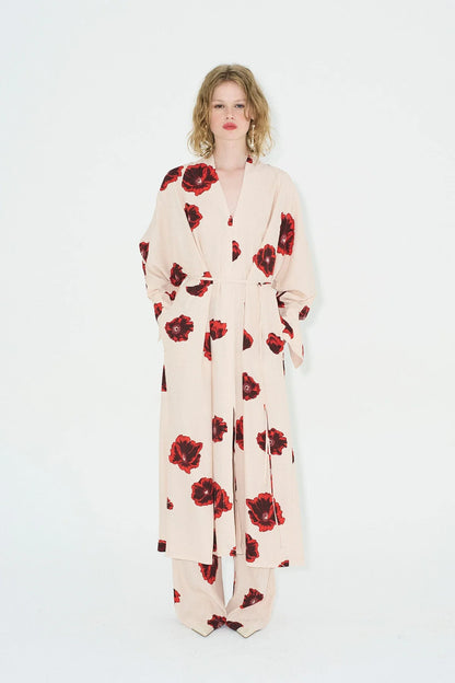 Vestido kimono con estampado Sahara