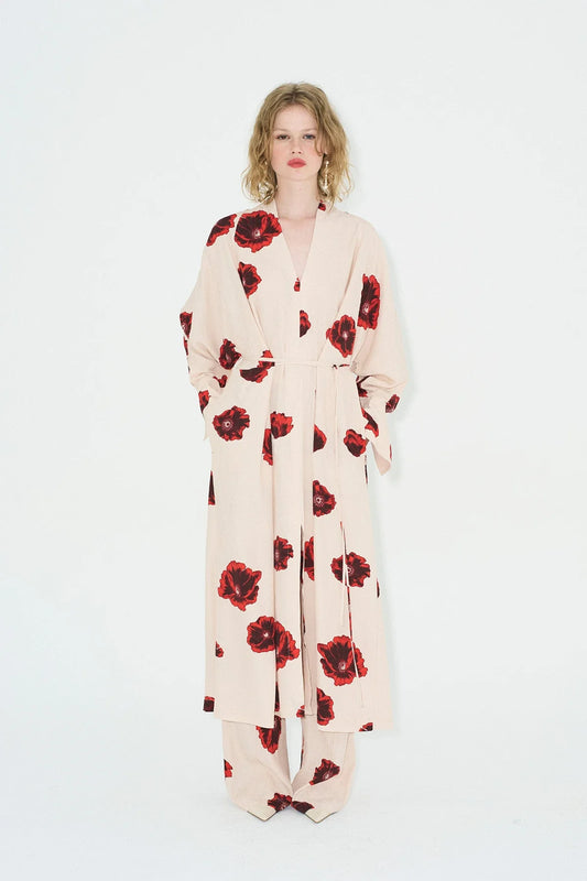 Vestido kimono con estampado Sahara