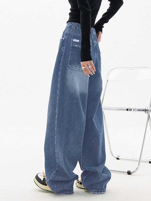 Dark Wash Vintage Baggy Boyfriend Jeans