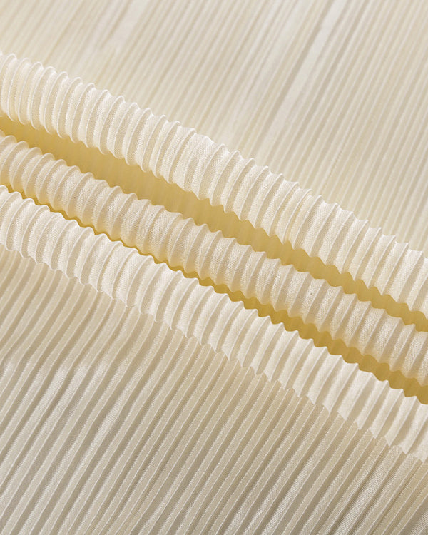 Slim Fit Flared Long Sleeve Pleated Shirt