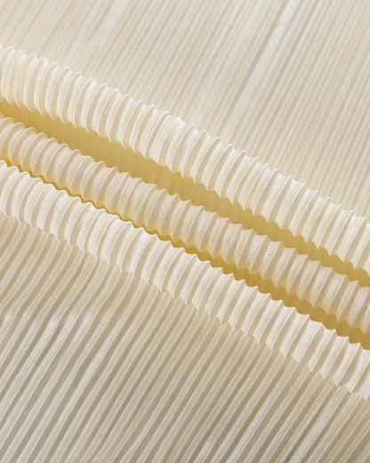 Slim Fit Flared Long Sleeve Pleated Shirt