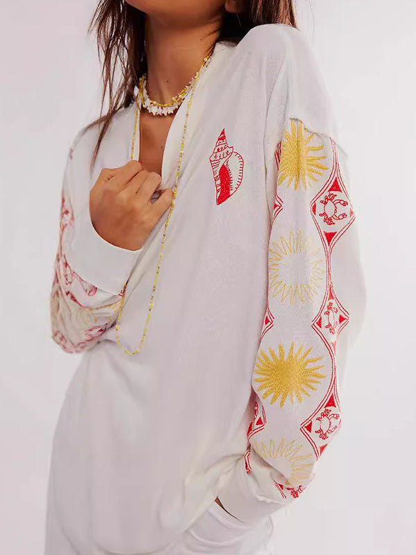Street Print Oversized Long Sleeve Tee