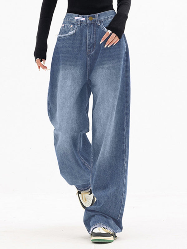 Dark Wash Vintage Baggy Boyfriend Jeans