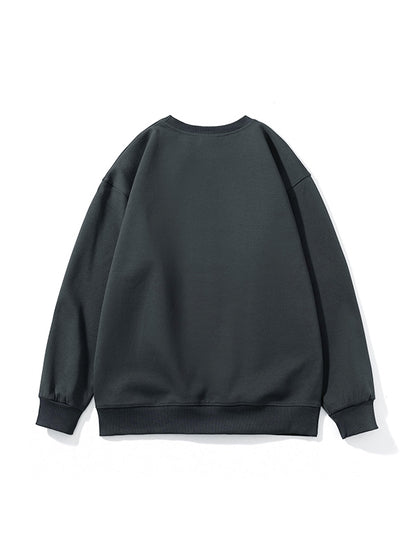 Men’s Solid Color Comfort Cotton Crew Neck Sweatshirt