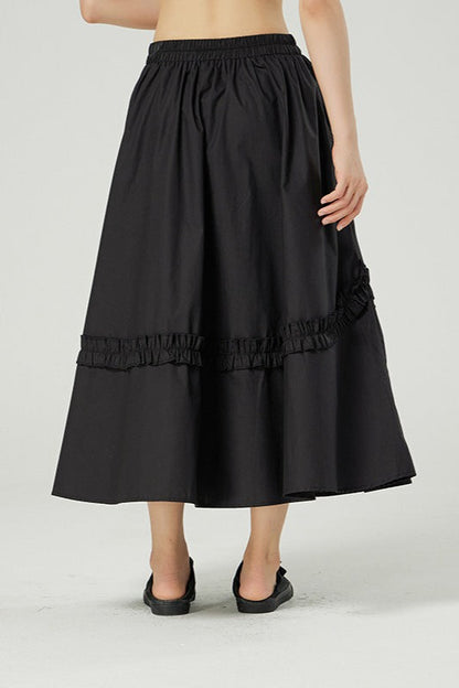 Dark Series Ruffle Edge Large Skirt