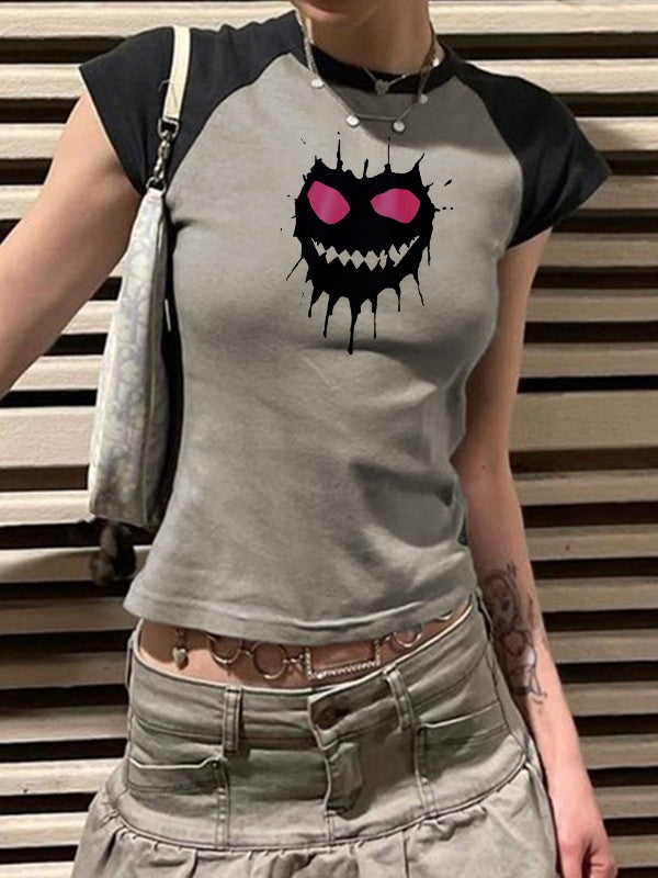 Grimace Print Slim Short Sleeve Tee