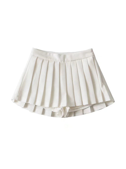 High Waist Short In Front And Long In Back To Prevent Exposure Mini Skirts