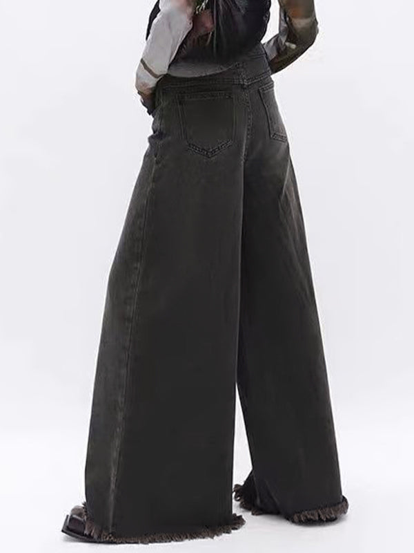 Washed Vintage Brown Loose Boyfriend Jeans