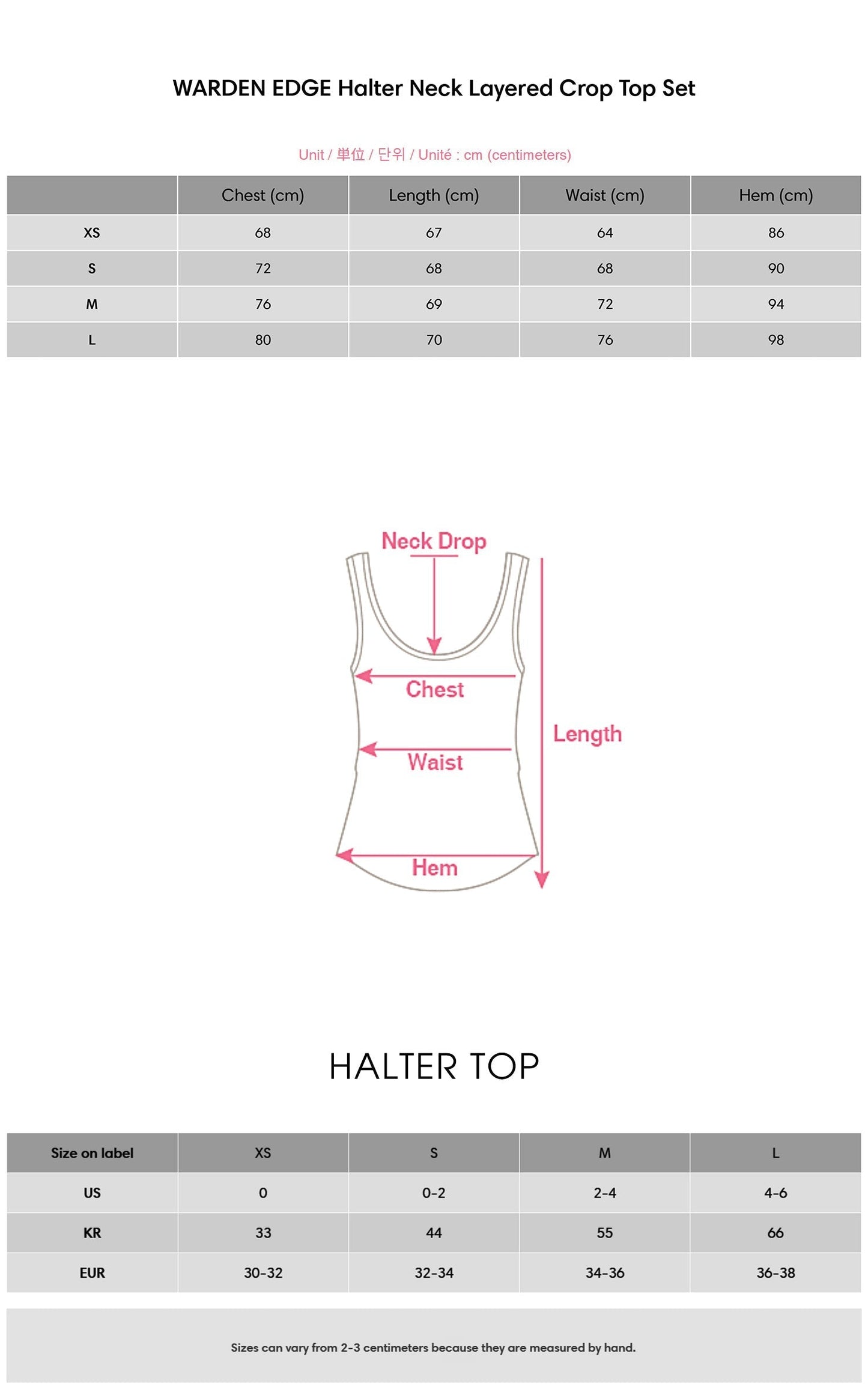 Halter Neck Layered Crop Top Set