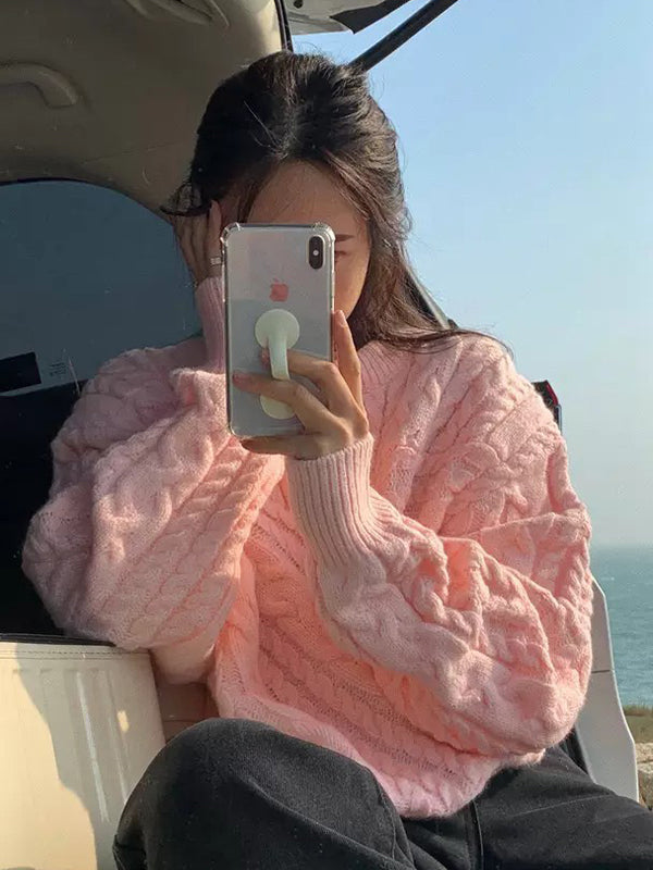 Vintage Pullover Cable Knit Sweater