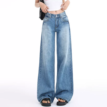 Button zip-up pocket straight leg | Baggy Low Rise Jeans  | Festival Outfits Women