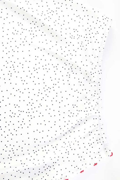 Polka Dot Satin V Neck Crop Top Mermaid Skirt Set