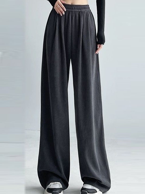 Solid Color Pocket Sweatpants