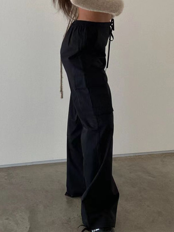 Pocket Drawstring Cargo Pants
