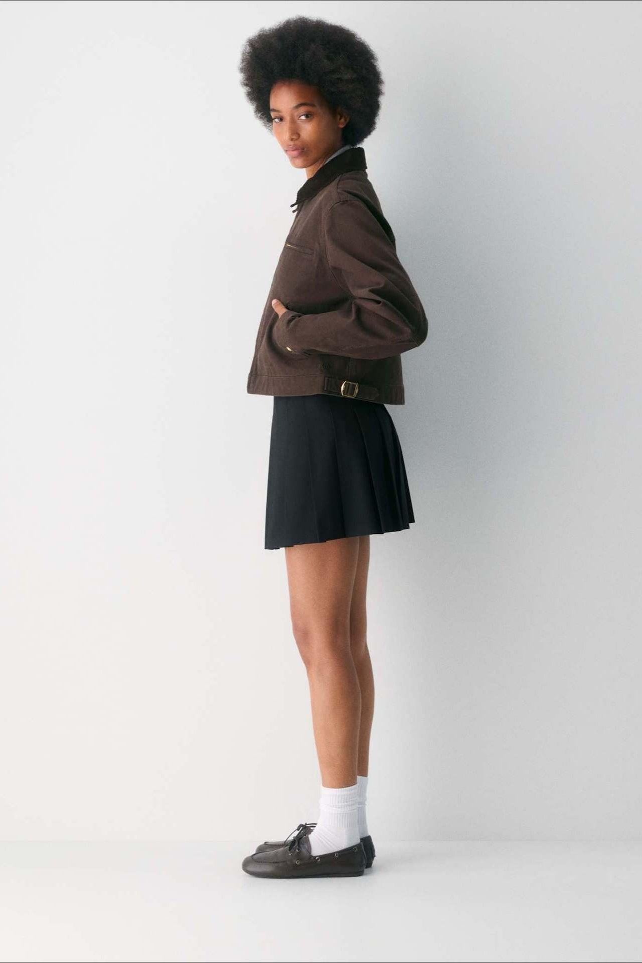 Cropped Utility Workwear Jacket