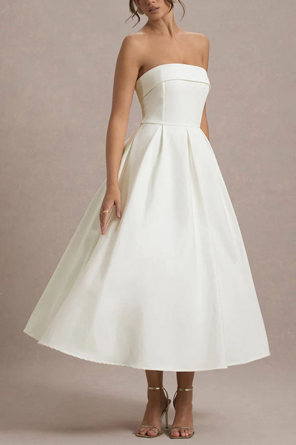 Celine Strapless Midi Dress
