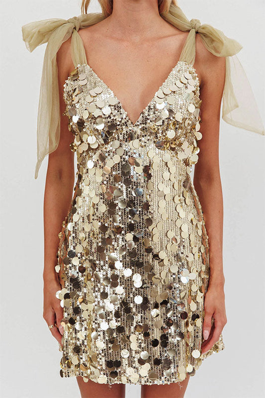 Celeste Glamour Sequin Mini Dress