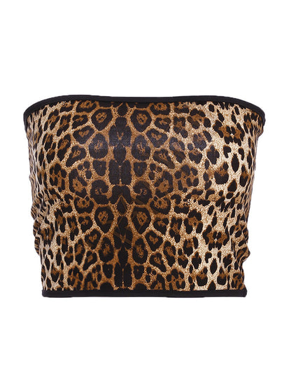 Leopard Print Bandeau Top