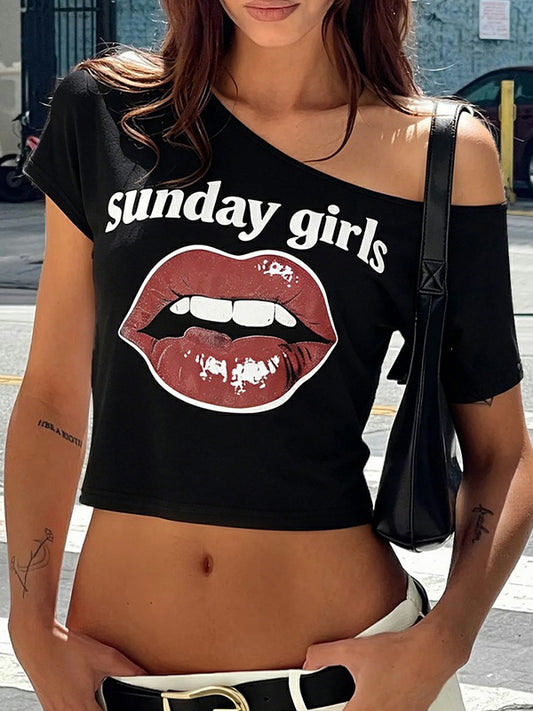 Custom Lettering Print Short Sleeve