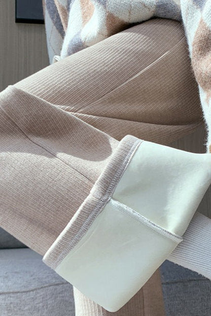 Cashmere Plush Wide Leg Knit Pants