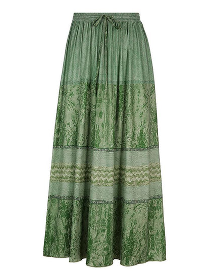 Fairy Vintage Printed Midi Skirt