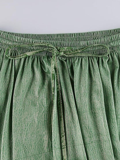 Fairy Vintage Printed Midi Skirt