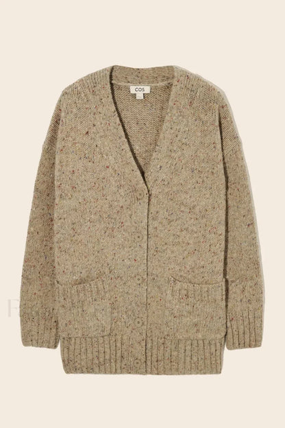 Fashionable Wool Blend Knit Cardiga