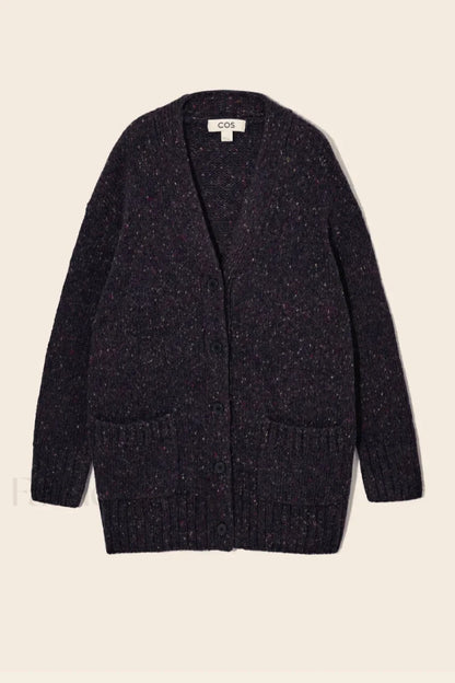 Fashionable Wool Blend Knit Cardiga