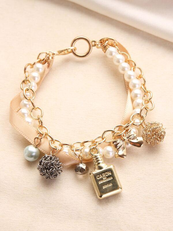 Faux Pearl Beaded Bracelet for Women