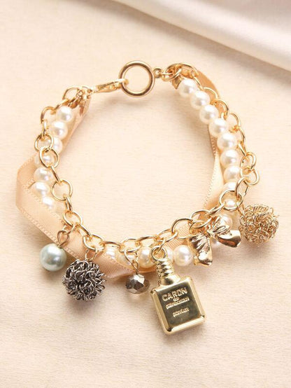 Faux Pearl Beaded Bracelet for Women