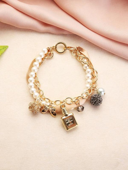 Faux Pearl Beaded Bracelet for Women