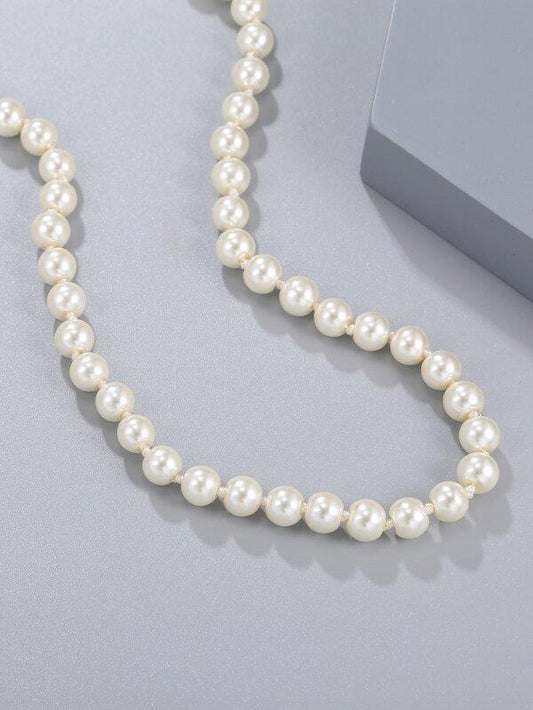 Faux Pearl Beaded Necklace for Women