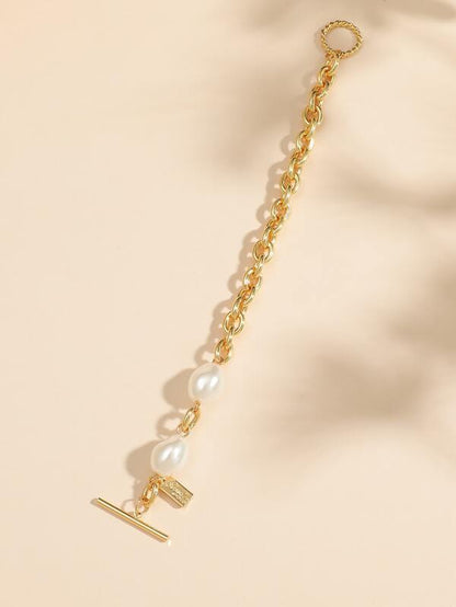 Faux Pearl Decor Bracelet for Women