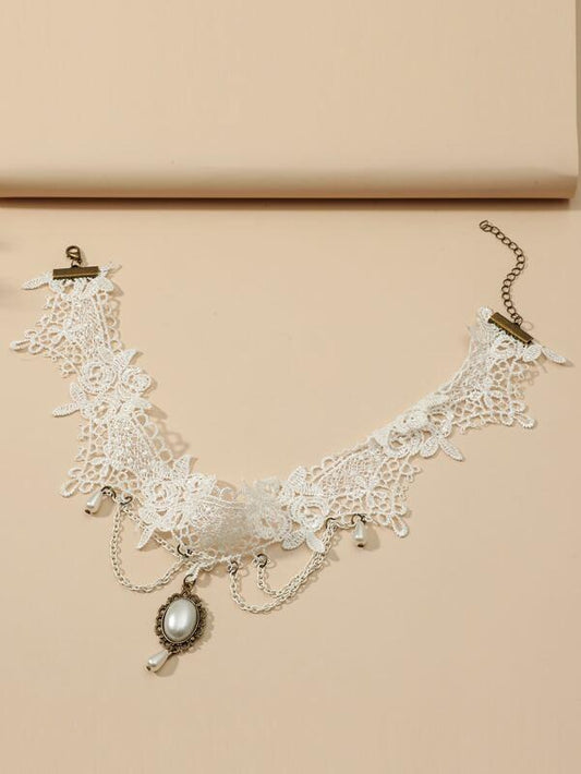 Faux Pearl Decor Choker for Women