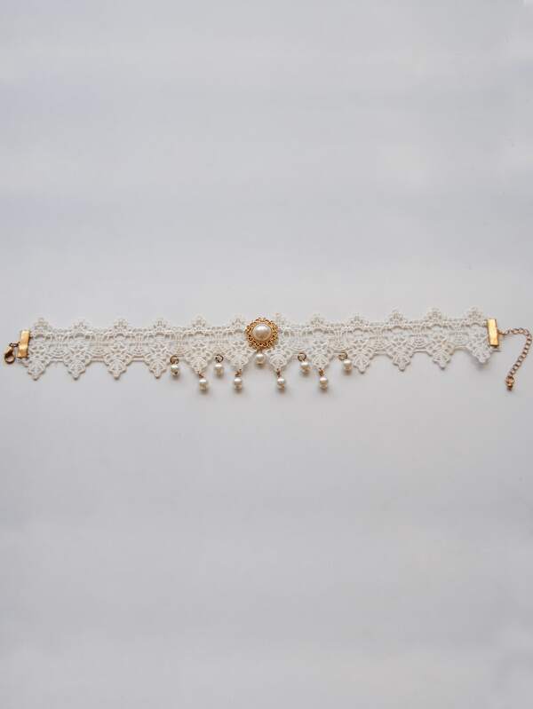 Faux Pearl Decor Necklace for Women