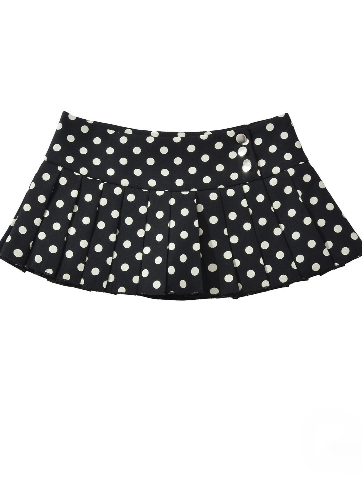 Retro Polka Dot High-Waist Skirt