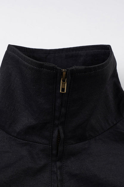 Ruched Waist Biker Jacket