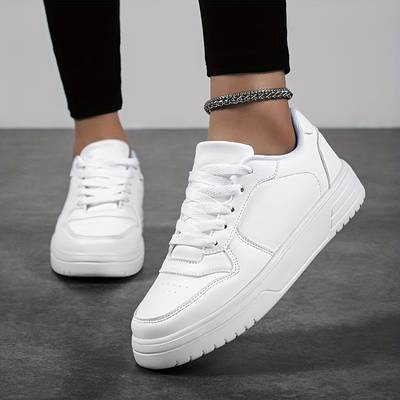 Women’s Casual Platform White Lace Up Sneakers | Ideal for Everyday Wear