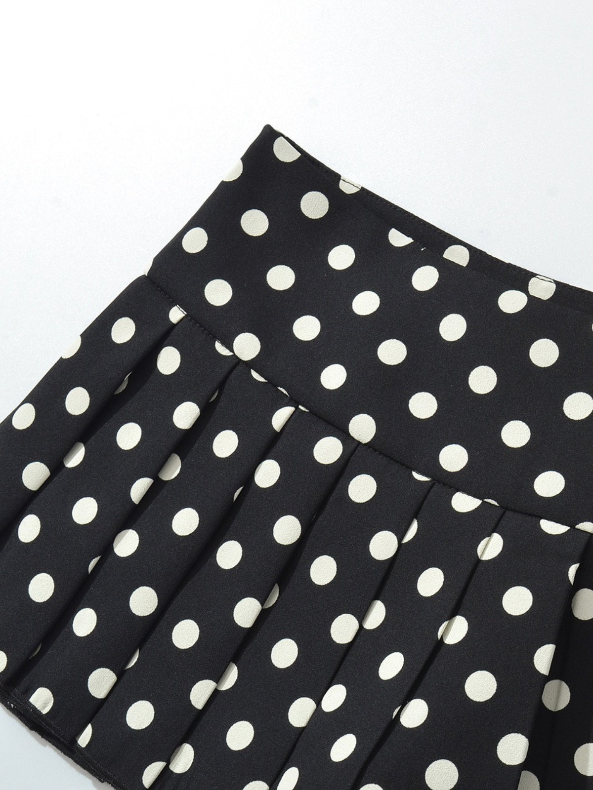 Retro Polka Dot High-Waist Skirt