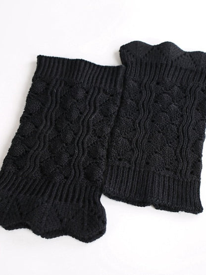 Leg Warmers Boot Cuffs Home Daily Solid Color Knit Casual Boho / Bohemian Warm 1 Pair for Women
