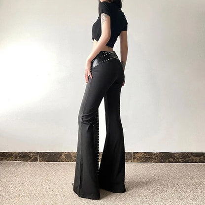 Studded Belt Gothic Punk Pants