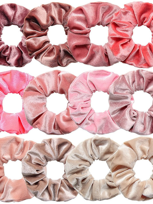 12 Pcs Velvet Scrunchies Hair Scrunchies Velvet Elastic Hair Bands Scrunchy Hair Ties Ropes Scrunchie for Women or Girls Hair Accessories for Women