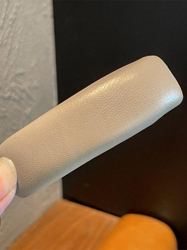 1PC Girls' Hair Clip For Classic PU Leather Pink Brown Grey for Women