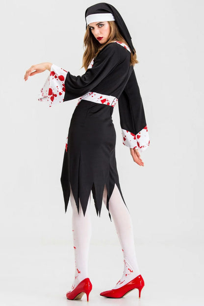 Bloody Zombie Nun Halloween Costume